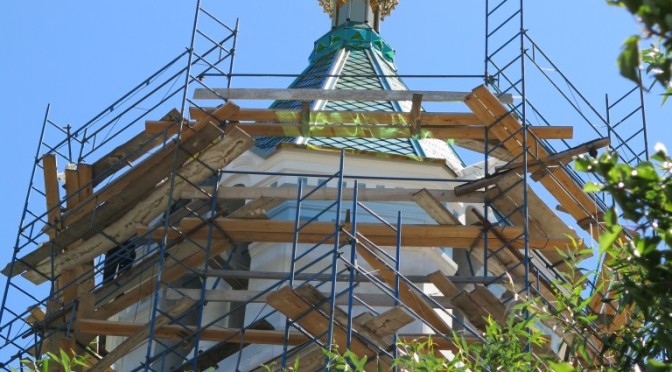 Реставрация колокольни собора