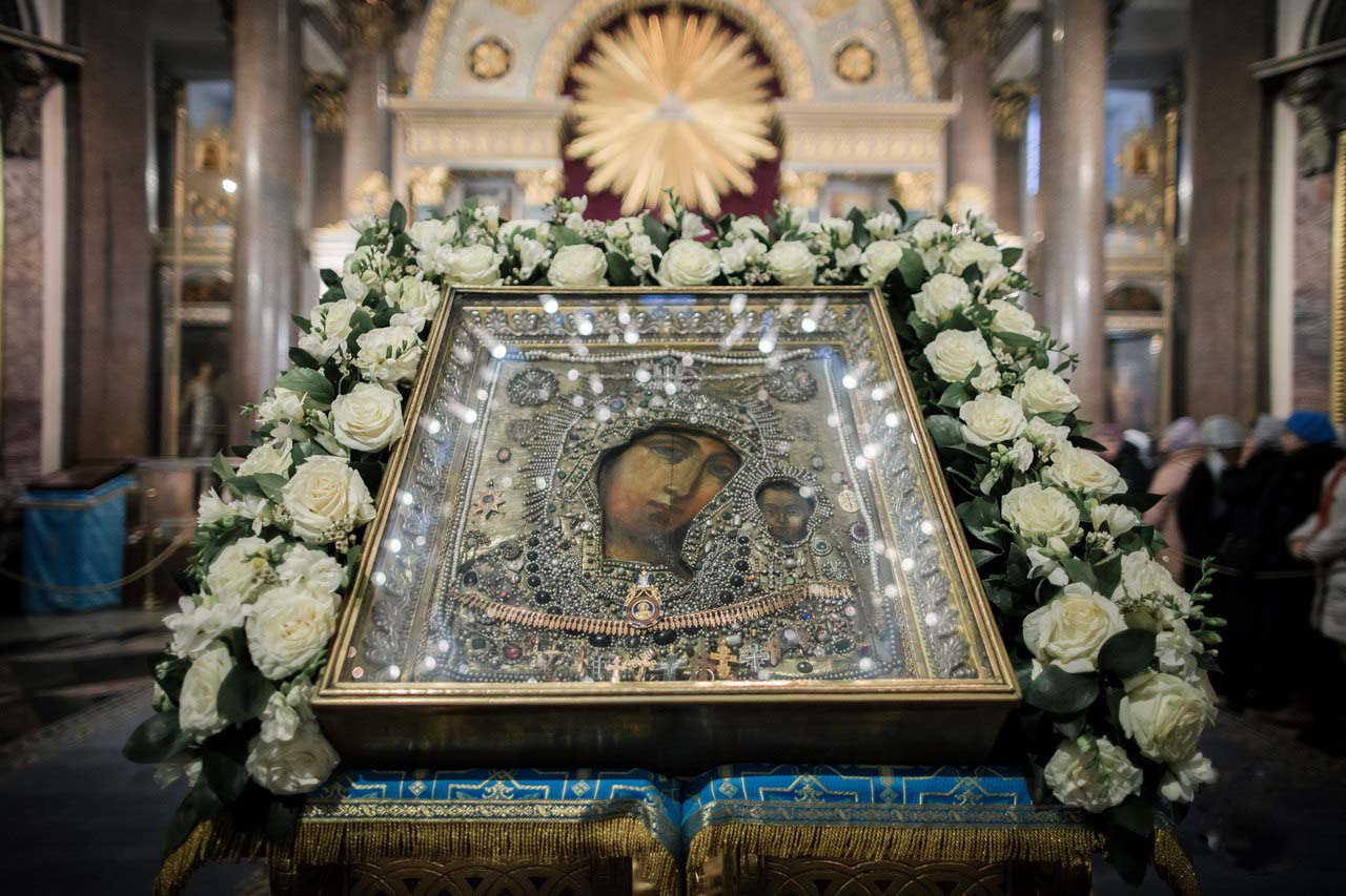 Казанская икона Божией матери в Казанском соборе